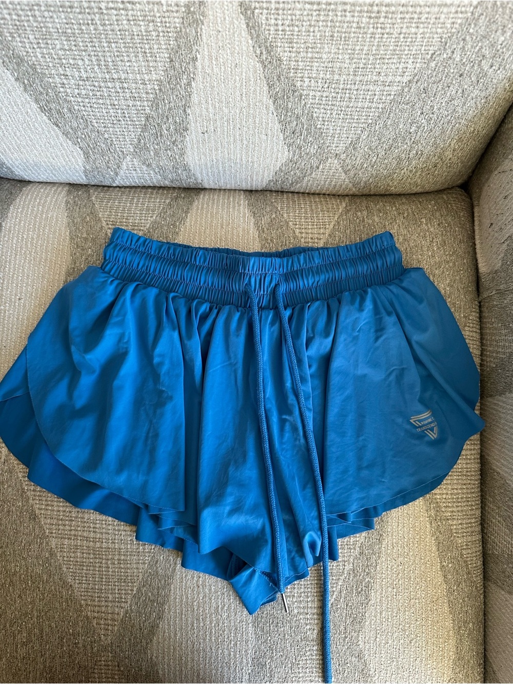 Blue Women's Athletic Layered Shorts